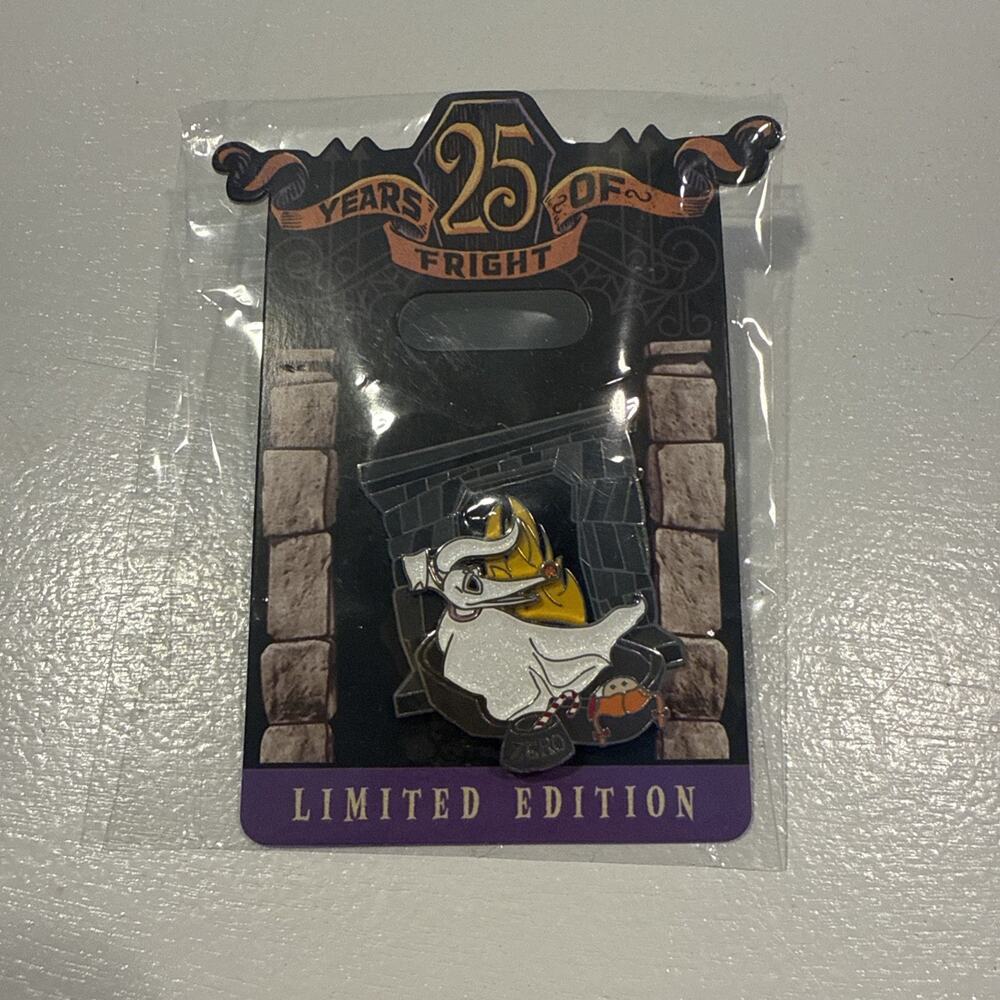 Disney Parks Nightmare Before Christmas 25th Anniversary Zero LE Pin NEW VHTF